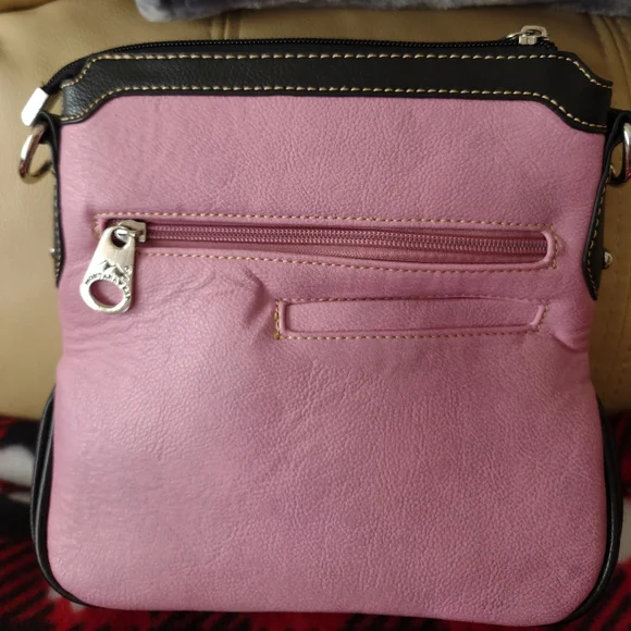 Montana West Pink & Turquoise Crossbody Purse - Picture 2 of 5